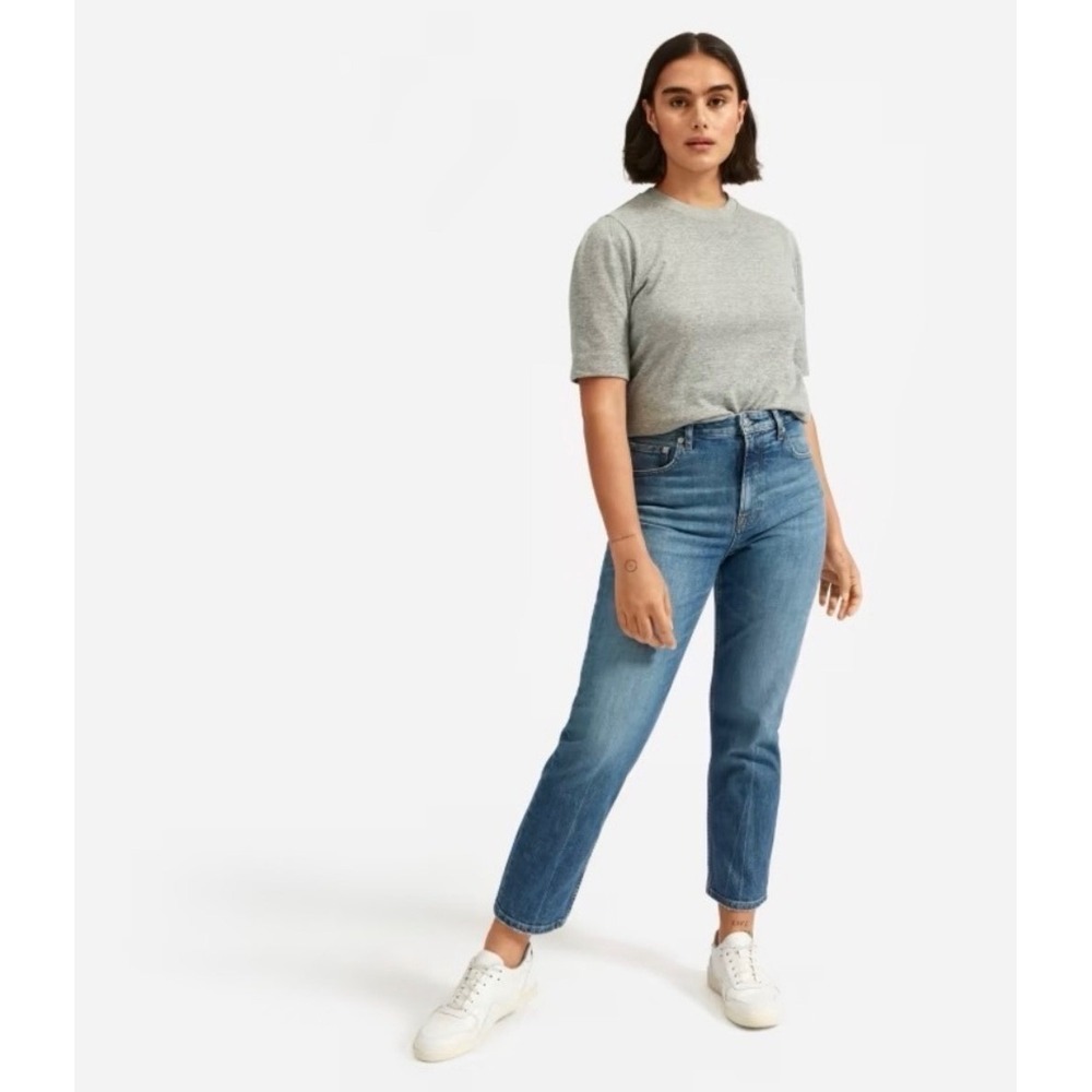 Everlane The Terry Short Sleeve Sweatshirt Heather Grey XXS F-SWTS-TRY-VNTG-SS